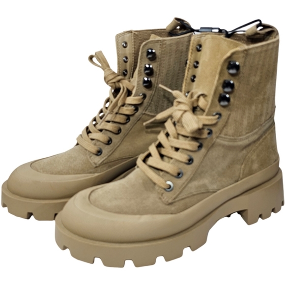 zara lace up combat boots